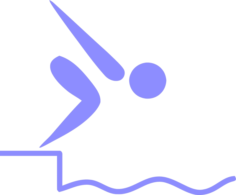 Swimmer Olympic Sport Stickdatei – Natur