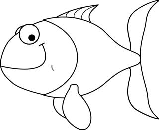 Fish Smiling Cartoon Stickdatei