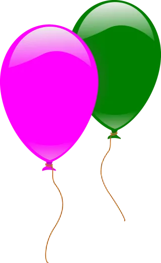 Balloons Pink Green Stickdatei