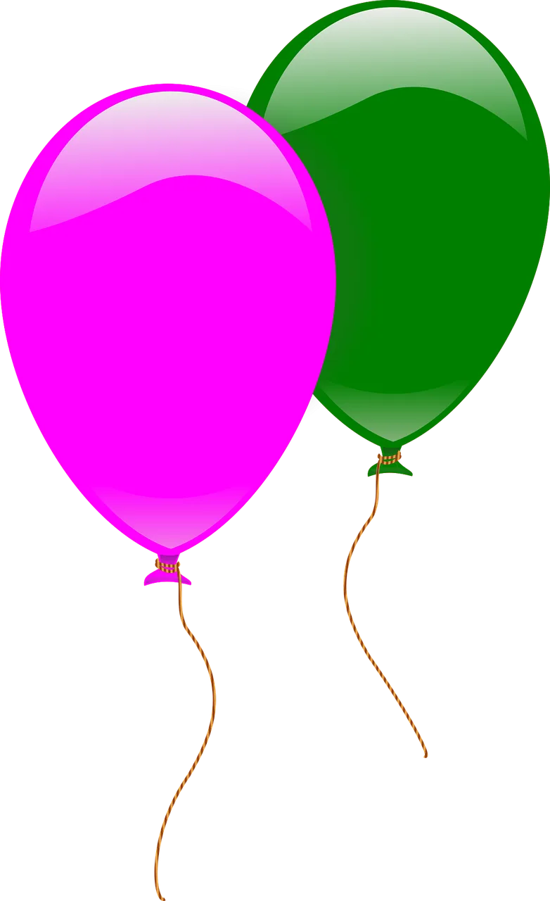 Balloons Pink Green Stickdatei – Kinder