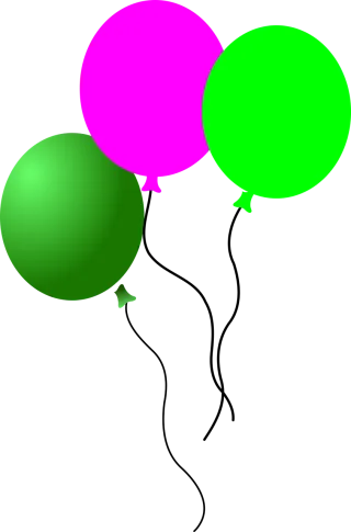 Balloons Pink Green Stickdatei