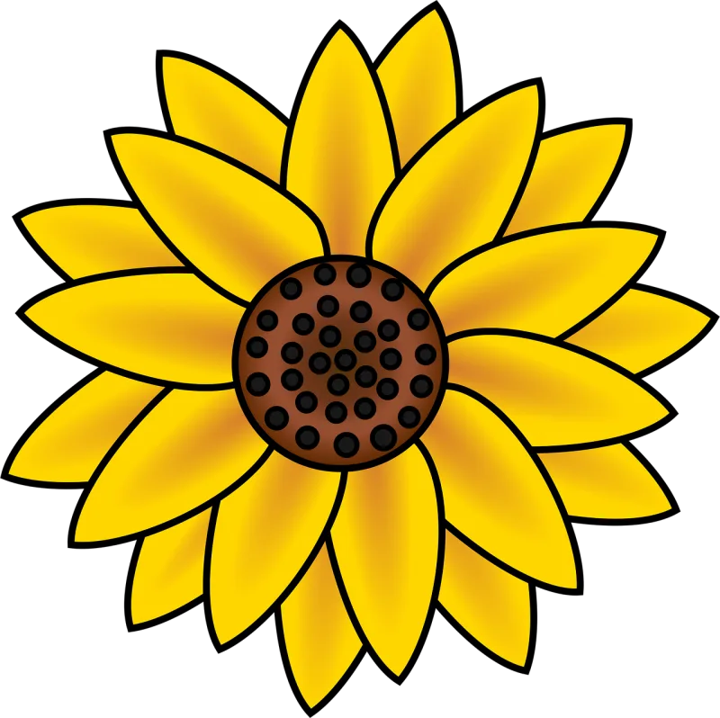 Sunflower Blossom Petals Stickdatei – Blumen