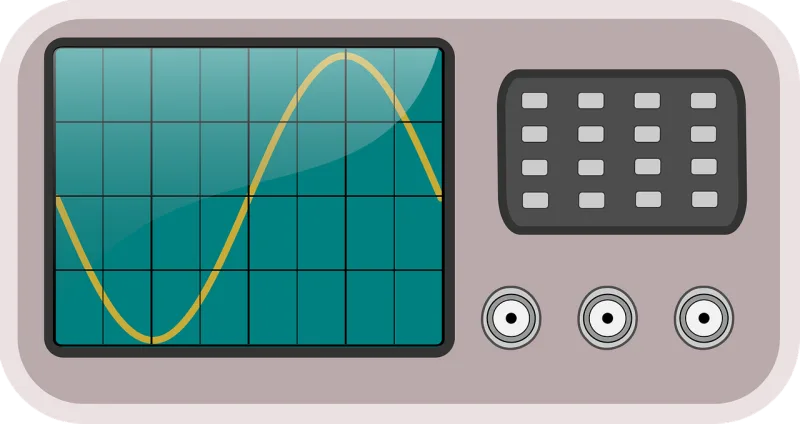 Wave length Oscillograph Oscilloscope Stickdatei – Natur