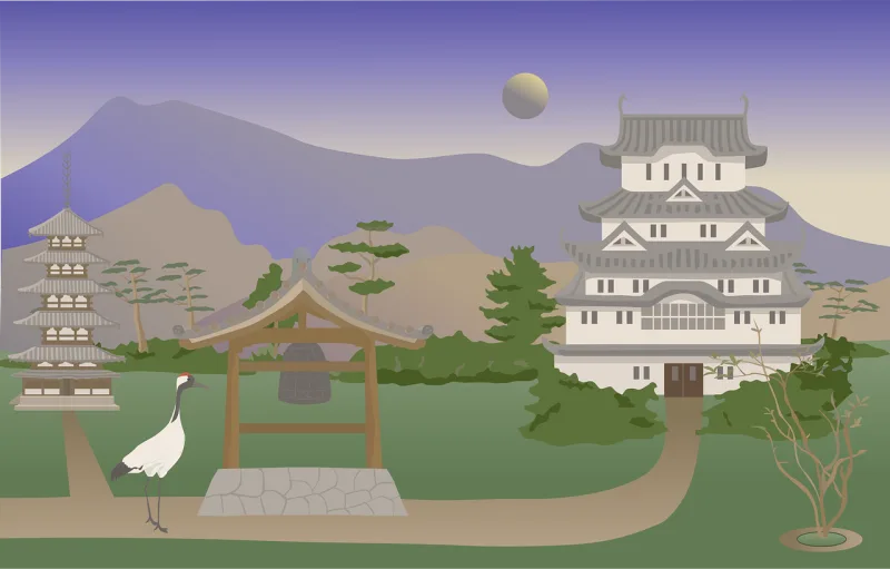 Temple Spiritual Scenic Stickdatei – Natur