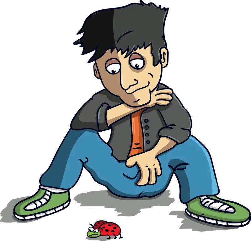 Sitting Boy Beetle Stickdatei – Tiere