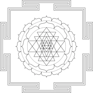 Mandala Meditation Symbol Stickdatei