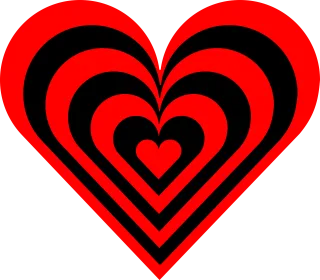 Heart Red Black Stickdatei
