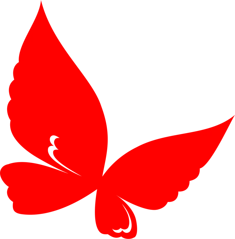 Butterfly Art Red Stickdatei – Tiere