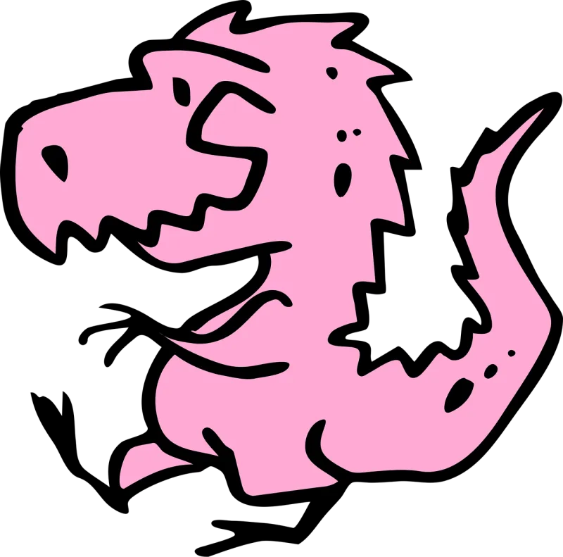 Dragon Dinosaur Pink Stickdatei – Kinder