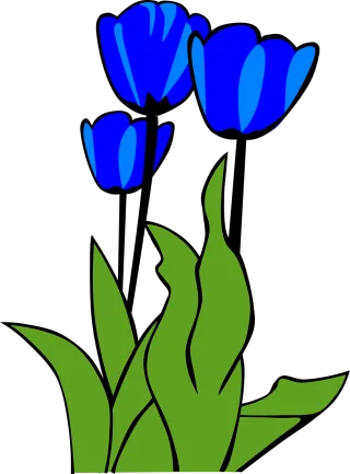 Tulips Flowers Plant Stickdatei – Blumen