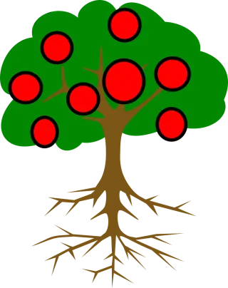 Tree Apple Roots Stickdatei – Essen & Trinken
