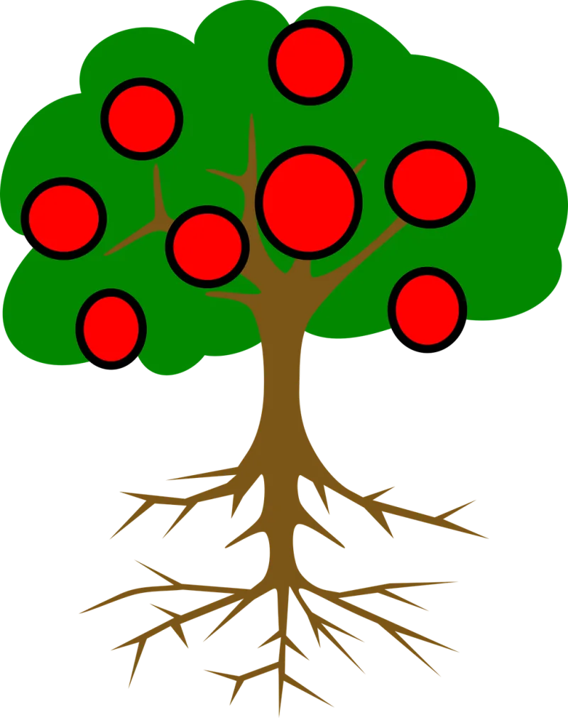 Tree Apple Roots Stickdatei – Essen & Trinken