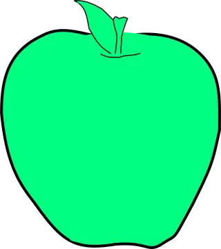 Apple Fruit Green Stickdatei