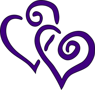 Hearts Two Purple Stickdatei