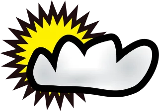 Sun Cloud Weather Stickdatei