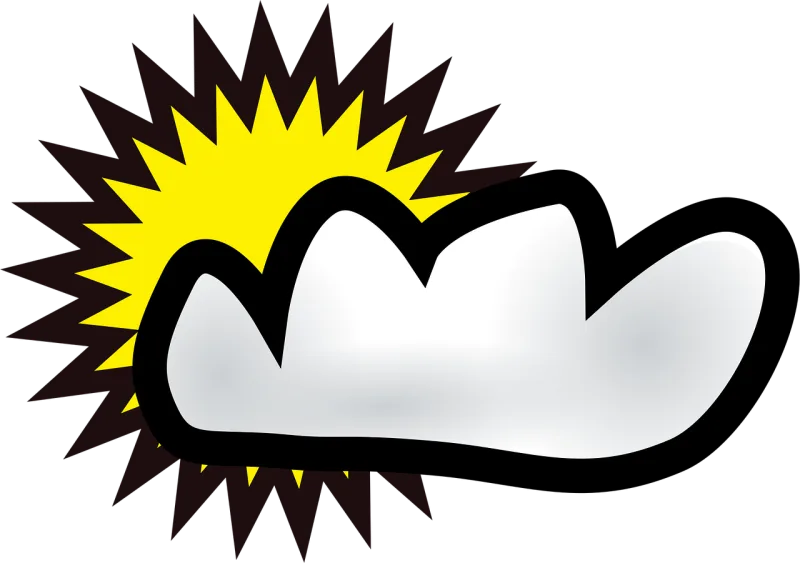 Sun Cloud Weather Stickdatei – Natur