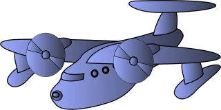 Plane Propeller-driven Blue Stickdatei