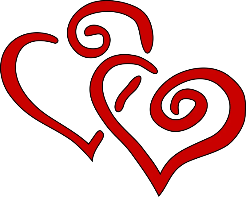 Hearts Two Red Stickdatei – Herzen & Liebe