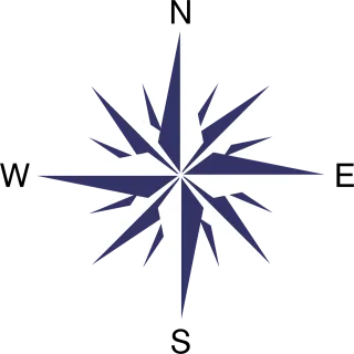 Compass rose Wind Directions Stickdatei
