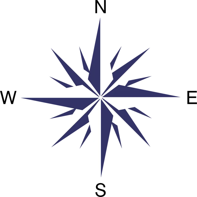 Compass rose Wind Directions Stickdatei – Blumen