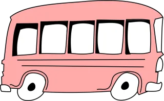Bus Pink Empty Stickdatei