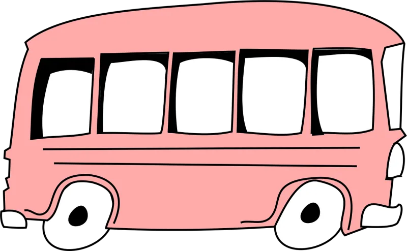 Bus Pink Empty Stickdatei – Fahrzeuge