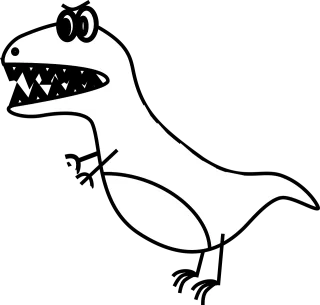 Tyrannosaurus Rex Comic Stickdatei – Kinder