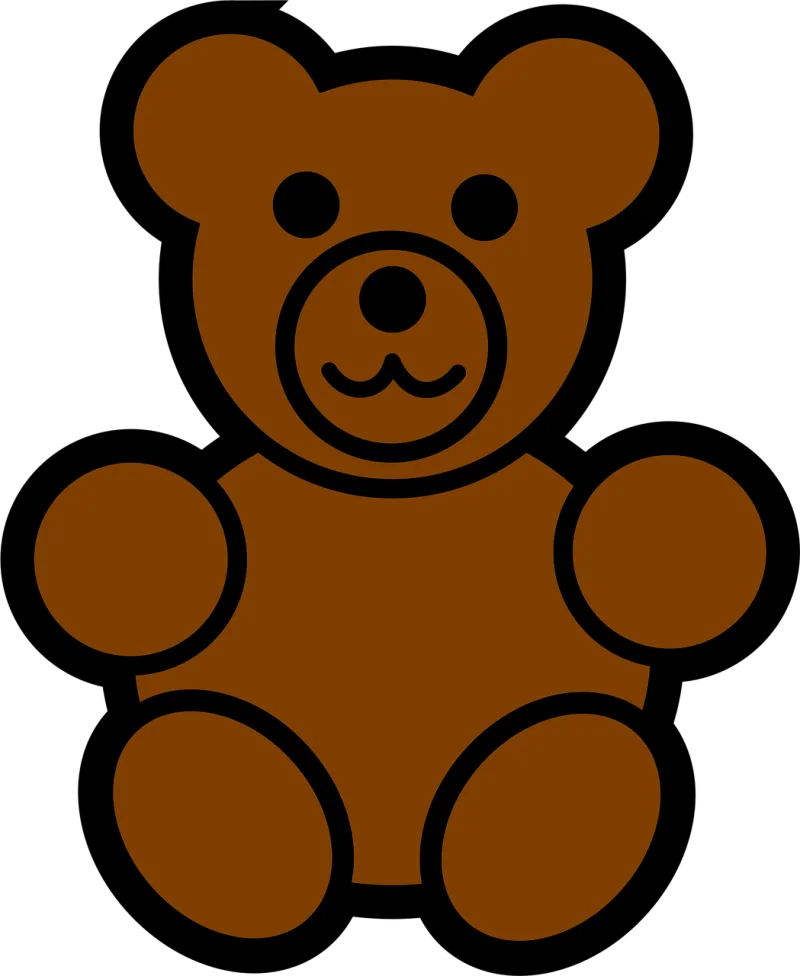 Teddy bear Toy Brown Stickdatei – Kinder