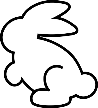 Bunny Shape Cutout cookie Stickdatei