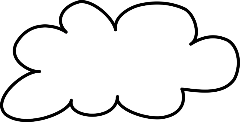 Cloud White Outline Stickdatei – Natur