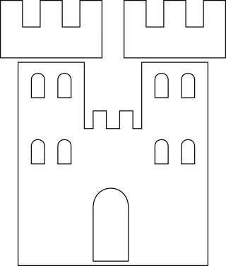 Castle Towers Timber Stickdatei