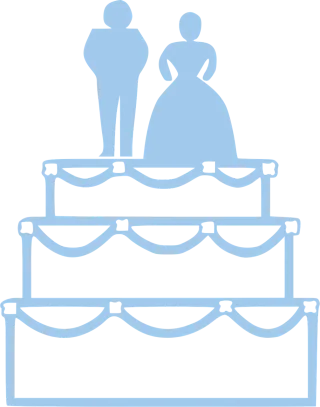 Cake Wedding Couple Stickdatei