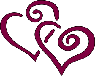 Hearts Valentine Red Stickdatei