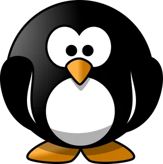 Penguin Round Nature Stickdatei