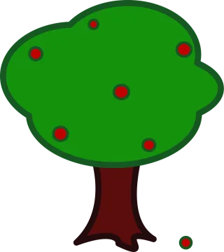 Tree Apples Green Stickdatei – Essen & Trinken