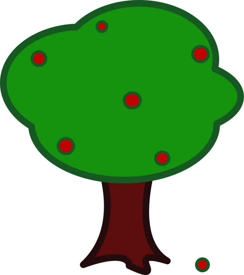 Tree Apples Green Stickdatei – Essen & Trinken