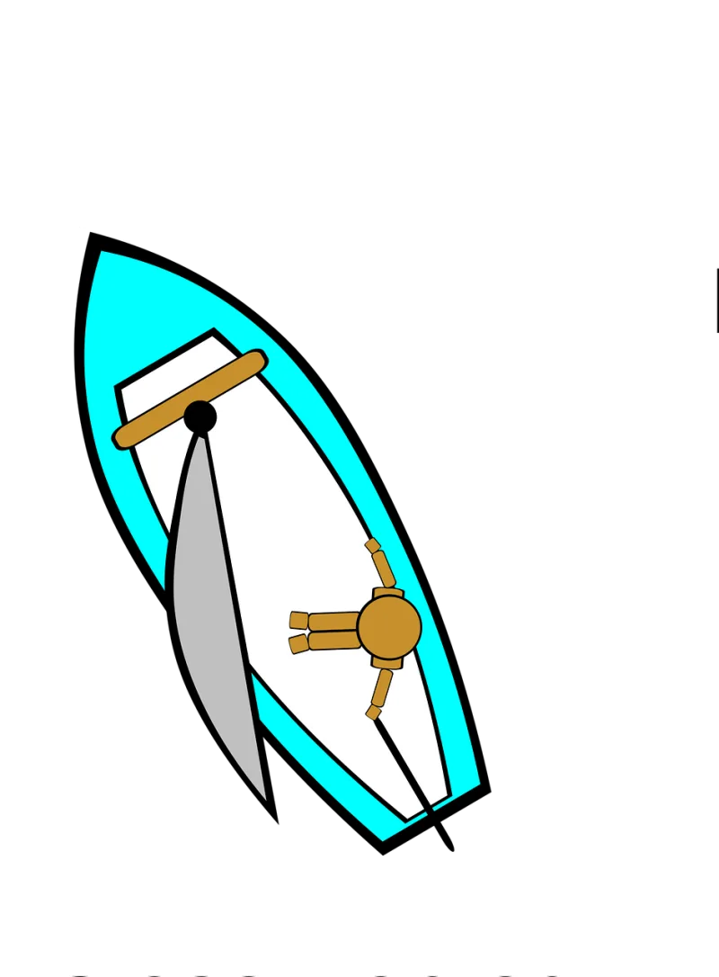 Sailboat Top view Sail Stickdatei – Fahrzeuge