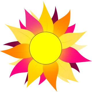 Sun Flower Orange Stickdatei