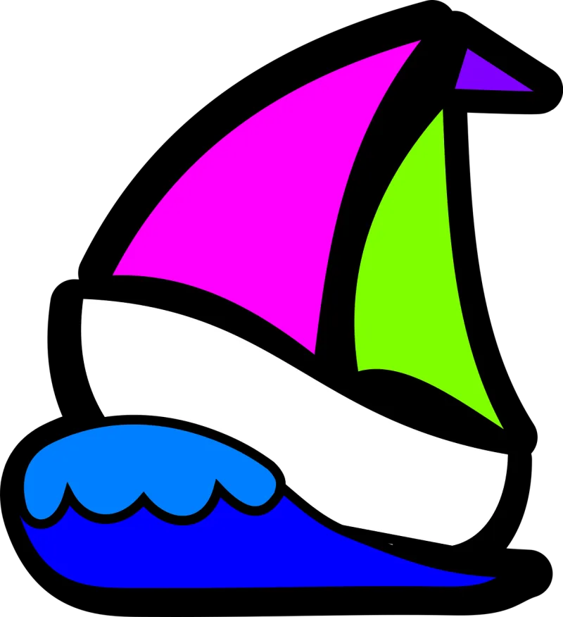 Sailboat Wave Yacht Stickdatei – Fahrzeuge