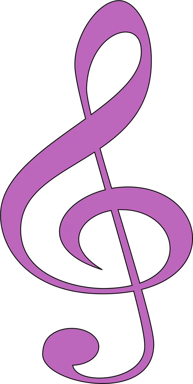 Clef Music Purple Stickdatei – Musik