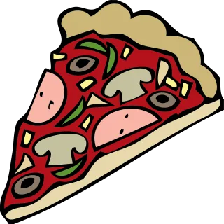 Pizza Slice Food Stickdatei – Essen & Trinken