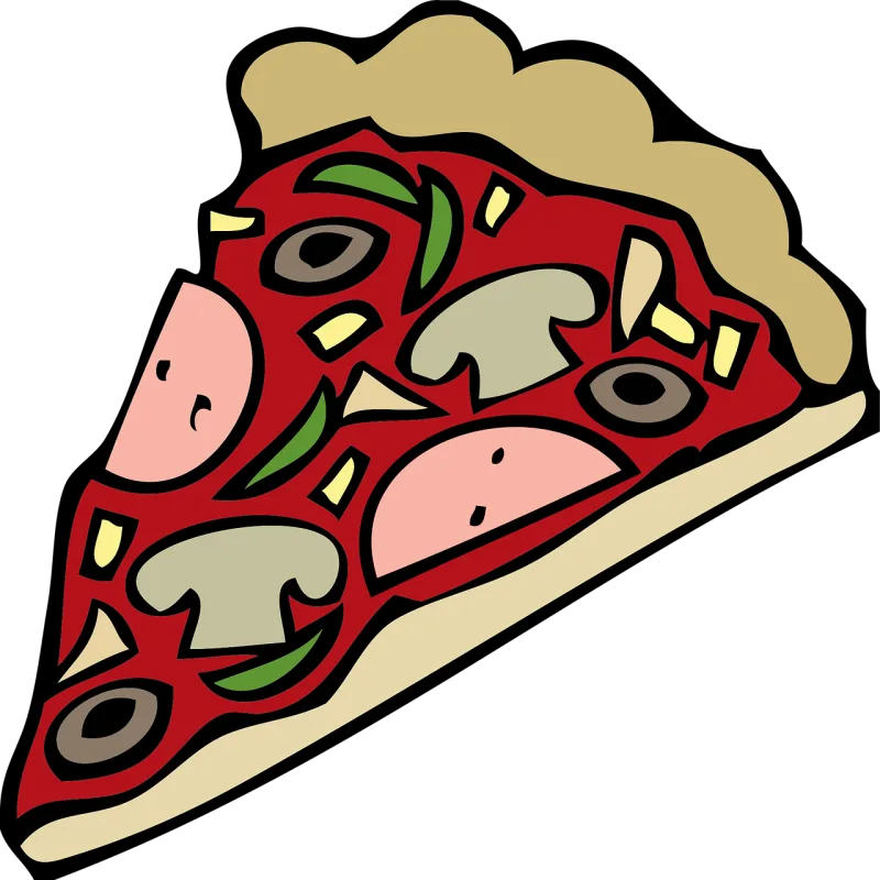 Pizza Slice Food Stickdatei – Essen & Trinken