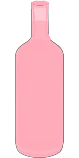 Wine Bottle Pink Stickdatei