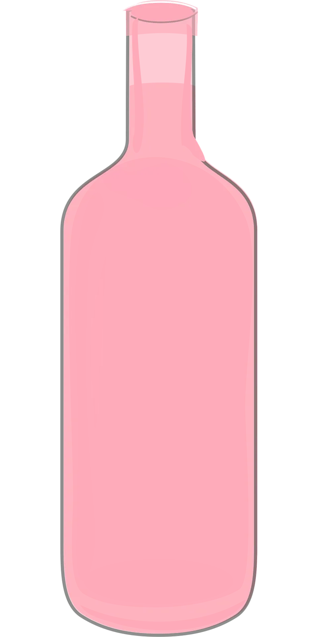 Wine Bottle Pink Stickdatei – Essen & Trinken