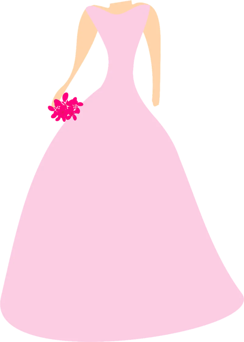 Wedding Gown Rose flower Stickdatei – Herzen & Liebe