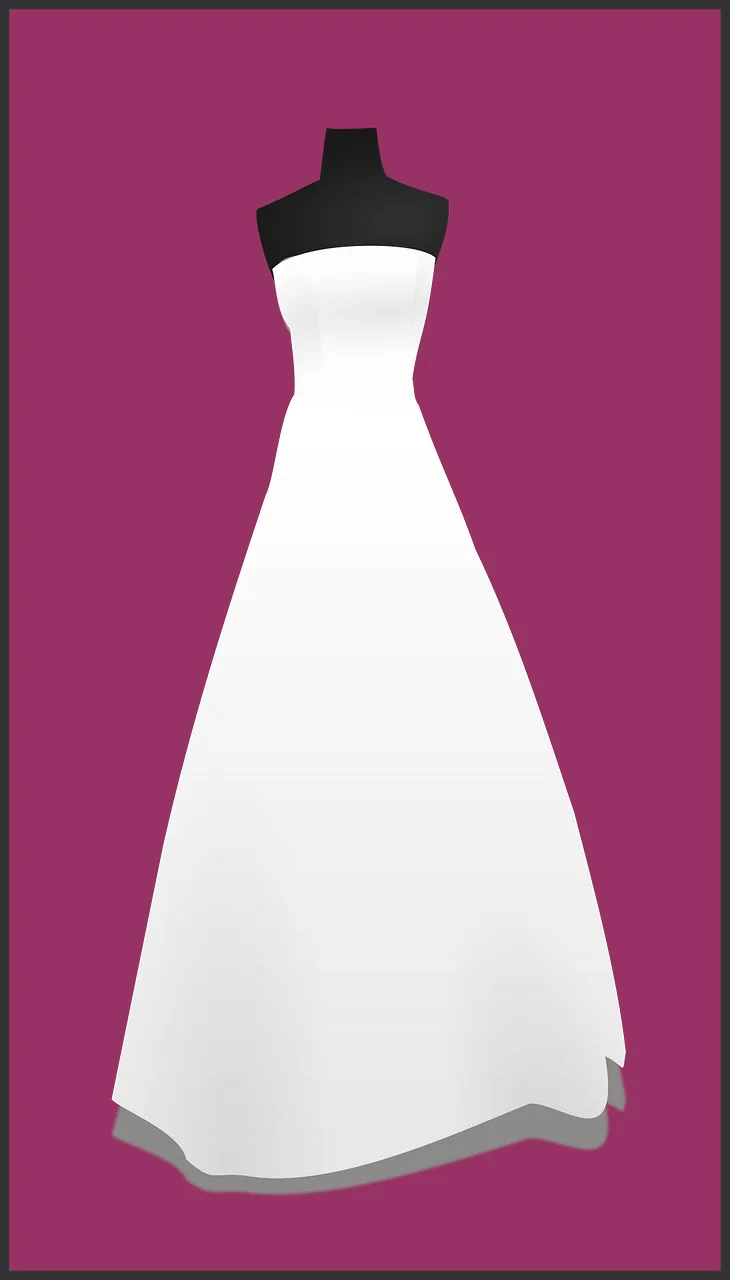 Wedding Gown Bridal Stickdatei – Herzen & Liebe