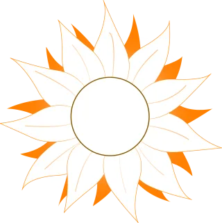 Flower Sun Orange Stickdatei