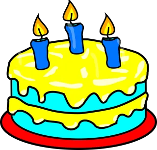 Cake Candles Celebration Stickdatei