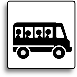 Bus People Riding Stickdatei – Fahrzeuge
