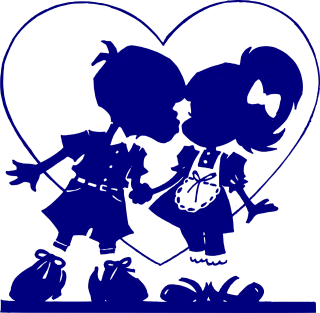 Heart Kiss Valentine Stickdatei